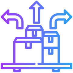 Distribution, icon for business to consumer, website, application, printing, document, poster design, etc