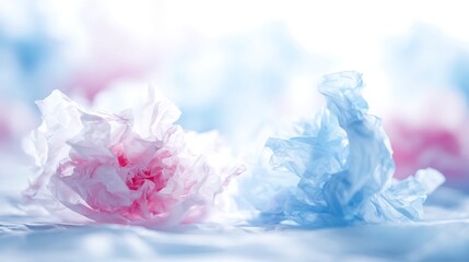 Abstract dreamy flowers in delicate light