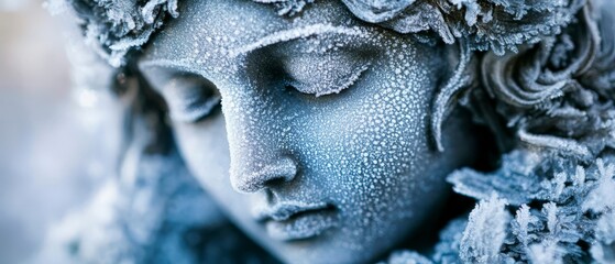 Ice shrine preserving a frozen deity frost patterns telling her tragic tale