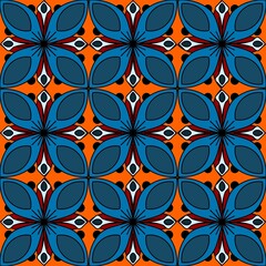 Fototapeta premium botanical grometric pattern seamless background