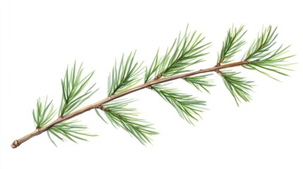 Colorful fir branch illustration