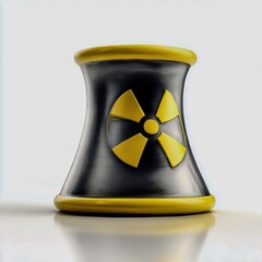 hazardous nuclear reactor  isolated on white