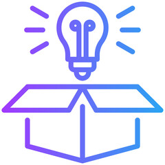 Product innovation icon for gross domestic product (GDP), business, website, application, printing, document, poster design, etc