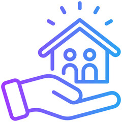 Household icon for gross domestic product (GDP), business, website, application, printing, document, poster design, etc