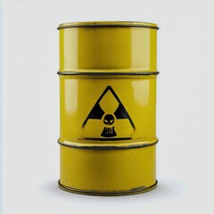 hazardous waste barrel  isolated on white