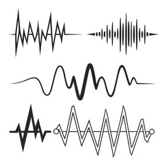 Abstract sound wave patterns audio music