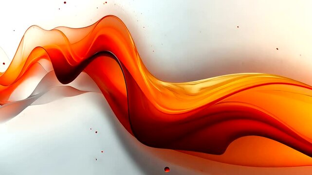 Abstract wavy flowing orange gradient background with fluid shapes and modern design