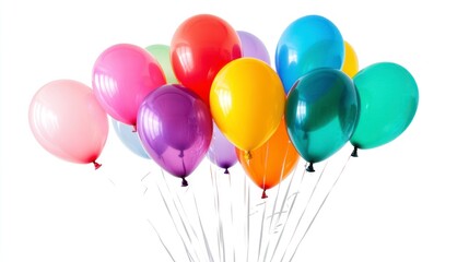 Colorful balloons bunch celebration