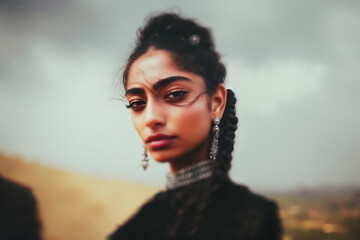 Woman with Braided Hair