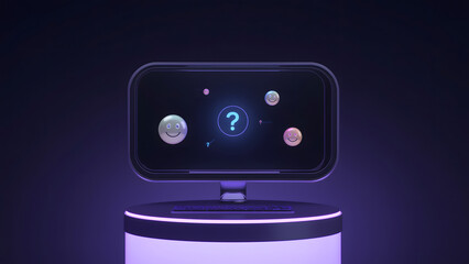 AI Communication, Digital Feedback, Futuristic Interaction