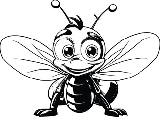 Green Fly Coloring Page for Kids
