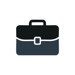 Black and dark blue briefcase with white accent portfolio document holder