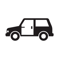 Black silhouette of a car with open door vehicle automobile