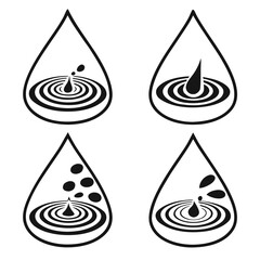 Water drop ripple patterns wave splash