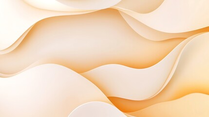 Abstract soft orange and cream curves background