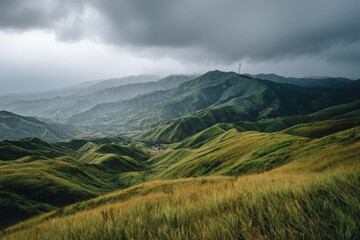 Fototapeta premium Lush Green Mountain Range