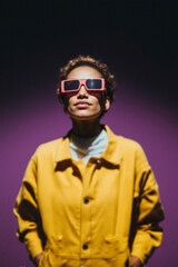 Obraz premium Woman with Futuristic Sunglasses