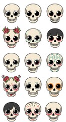 Obraz premium Sugar Skull Variations
