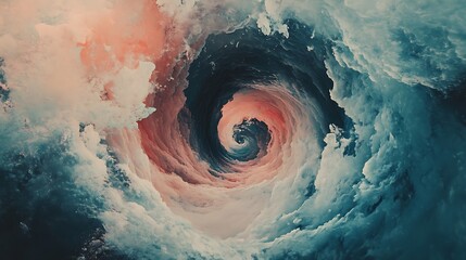 Abstract spiral design with pastel colors