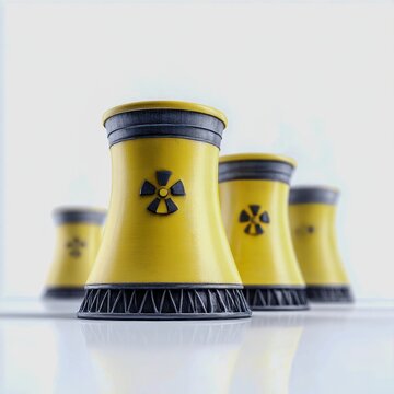 lethal nuclear reactor  isolated on white