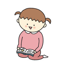 絵本を読む子供