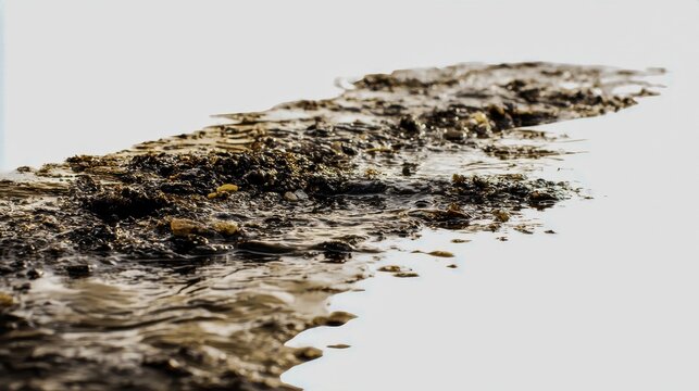 lethal sewage river  isolated on white