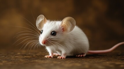 Close-up of a small white mouse