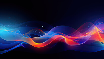 Abstract glowing light trace vector