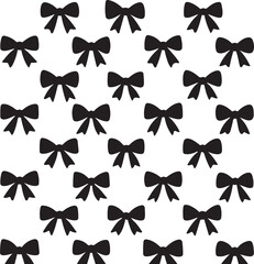 Elegant Black Bow Seamless Pattern Perfect for Gift Wrap, Fashion, and Design Projects