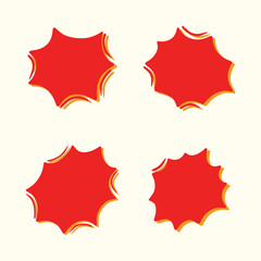 red starburst sale label set