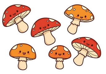 Fototapeta premium Happy Fungus Friends