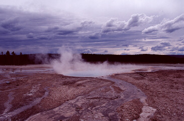 geyser in yellowstone national park