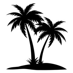Fototapeta premium silhouette of palm tree