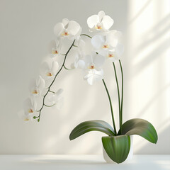 Fototapeta premium Tranquil Orchid Flowers with Gentle Hues,Cheerful Tulip Flowers in Natural Light,Vibrant Red Roses in a Sunny Garden