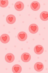 seamless pattern with hearts beground 