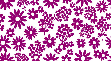 Floral Pattern Background - Purple Flower Graphic