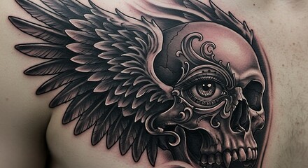 Shadowed Wings, Ornate Skull