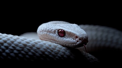 Fototapeta premium Close-up of a white snake