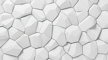 Naklejka premium Abstract Geometric White Texture Polygonal Surface Design for Backgrounds and Visual Projects
