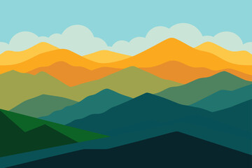 scenic hilltop view with layered distant mountains