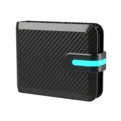 Sleek Carbon Fiber Wallet with Illuminated Accent Modern Design for Secure Transactions and Stylish Carry