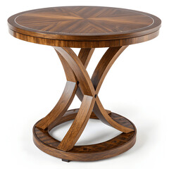 Round dining table, farmhouse table, rustic furniture, modern rustic, wooden table, pedestal base, curved legs, casual dining, small dining table, kitchen table, living room furniture, home decor, int