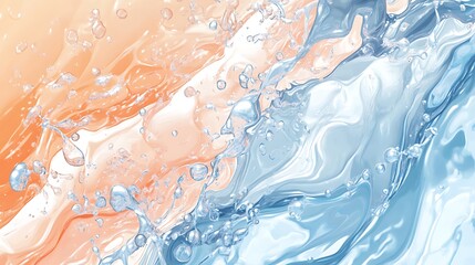 Abstract water splash colors