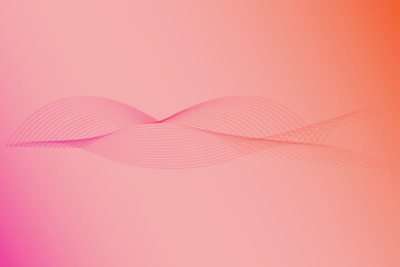 Abstract Pink and Orange Wave with Smooth Gradient Background