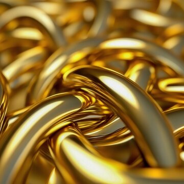 mind maze of interlocking gold rings