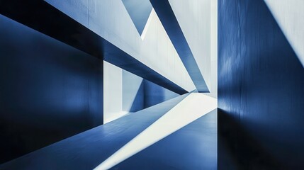 intricate outline network of angular shapes with layered shadow depth