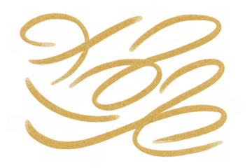 Golden glitter hope lettering with transparent background, perfect for adding a touch of optimism to designs