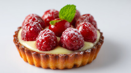 Tartlet placed on a clean white background
