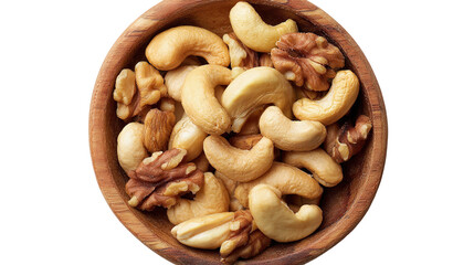 Fototapeta premium Directly above shot of peanuts in bowl on table