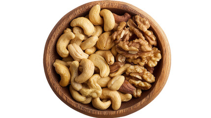 Fototapeta premium Directly above shot of peanuts in bowl on table